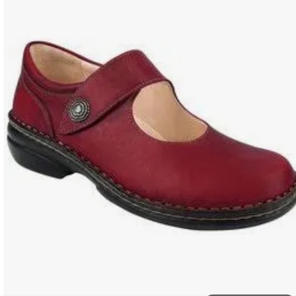 Finn Comfort Laval (Mary Jane) Campari Arena 100% LeatherSz 36D 5.5/ 6US Carmine - Picture 1 of 12